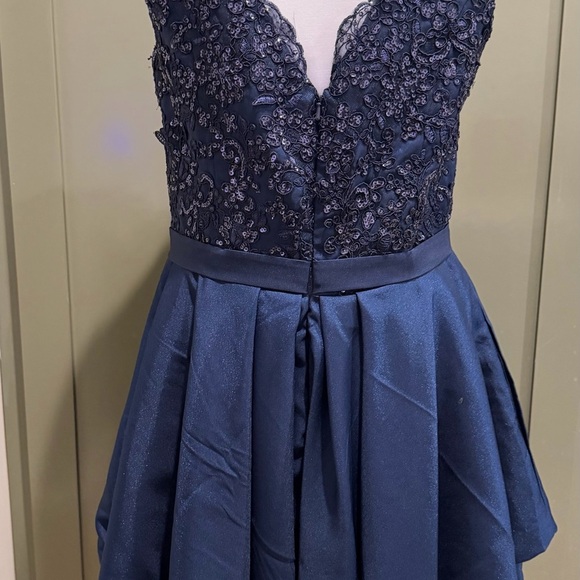 Elegant Navy Blue Dress - Picture 8 of 8